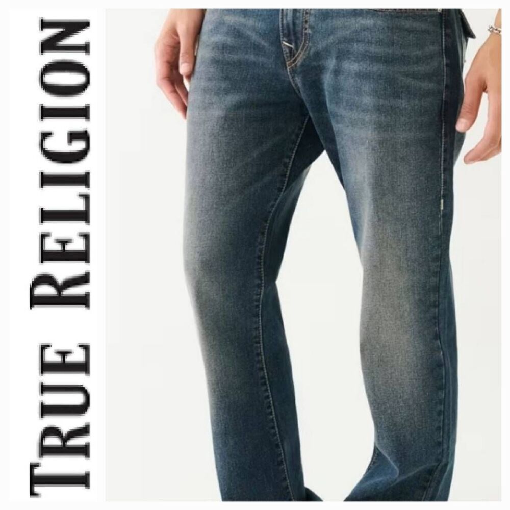 True Religion‎ Ricky Single Needle Flap Relaxed Straight Denim Jeans